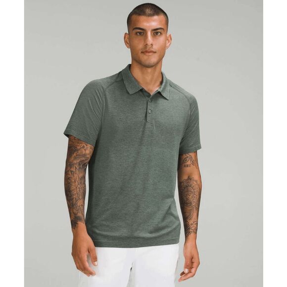 253- EUC Mens Lululemon Metal Vent Tech Polo Shirt (P2P 19) - Picture 1 of 2